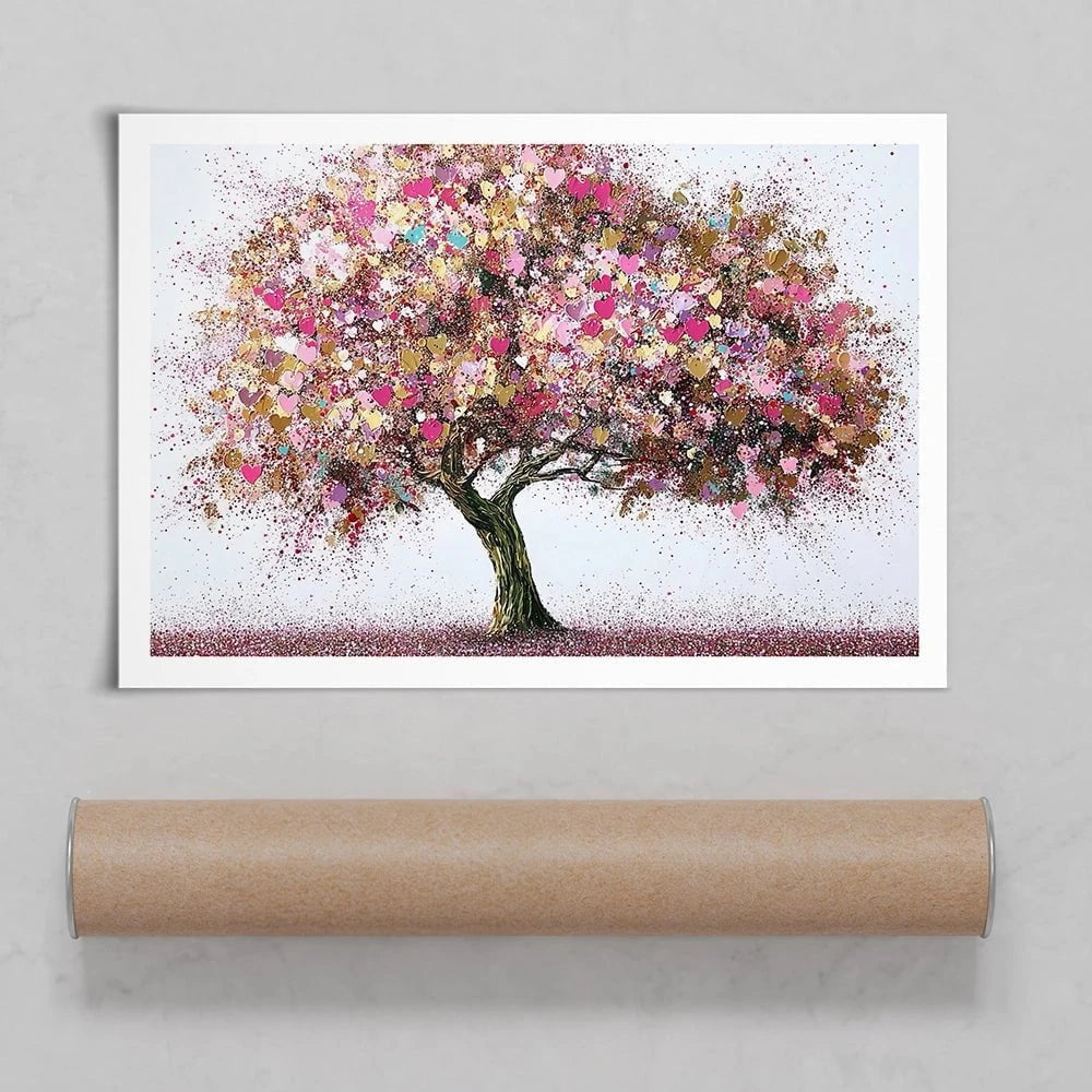 Pink Tree Of Love Art Print Pink Tree Of Love Art Print wall art product David Alexander Elder