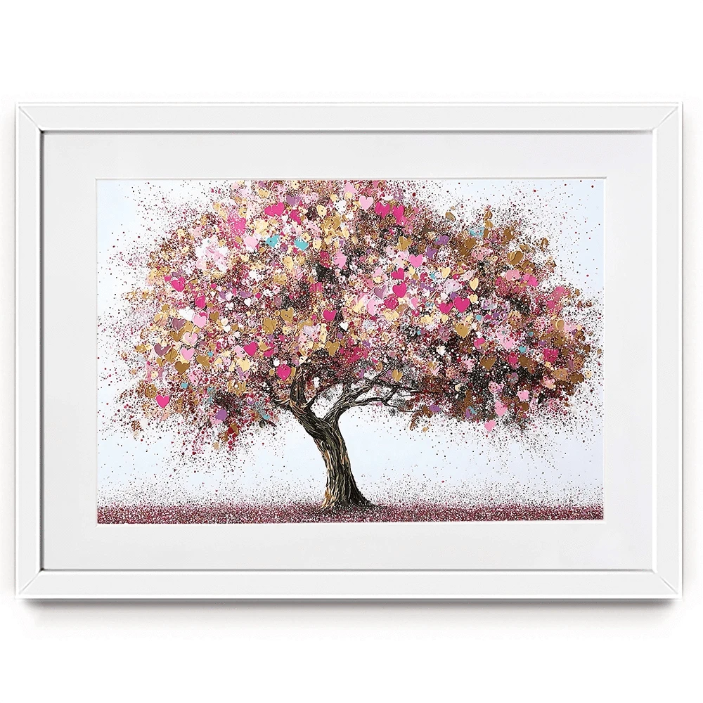 Pink Tree Of Love Framed Art Print Pink Tree Of Love Framed Art Print wall art product David Alexander Elder