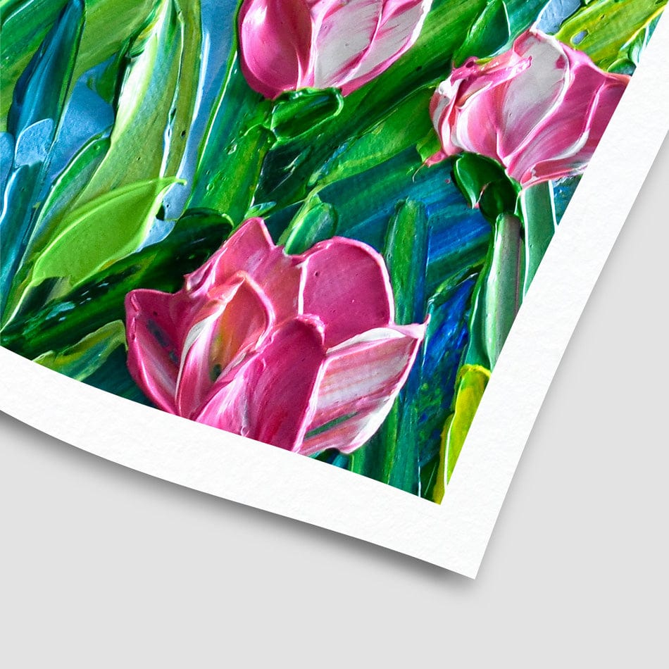 Pink Tulips Art Print wall art product Olga Tkachyk