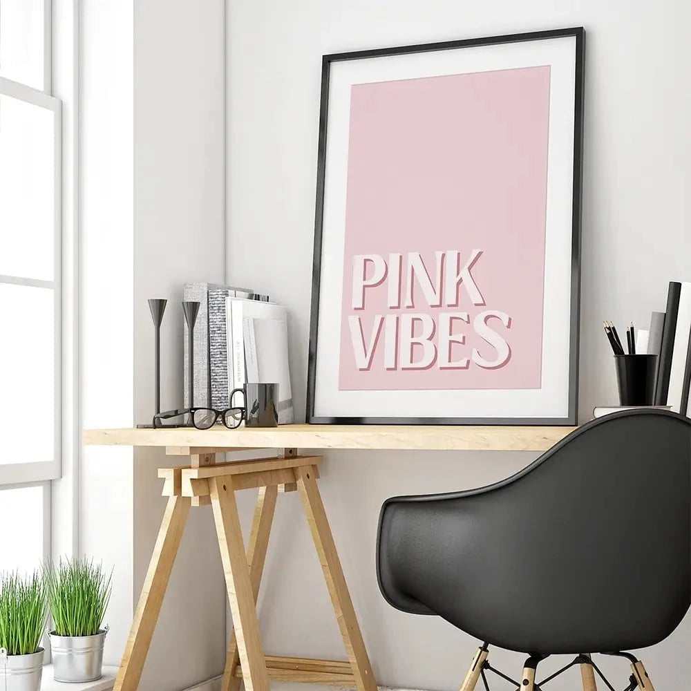 Pink Vibes Framed Art Print Pink Vibes Framed Art Print wall art product Art Print Shop