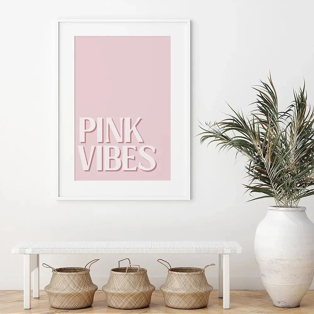 Pink Vibes Framed Art Print Pink Vibes Framed Art Print wall art product Art Print Shop