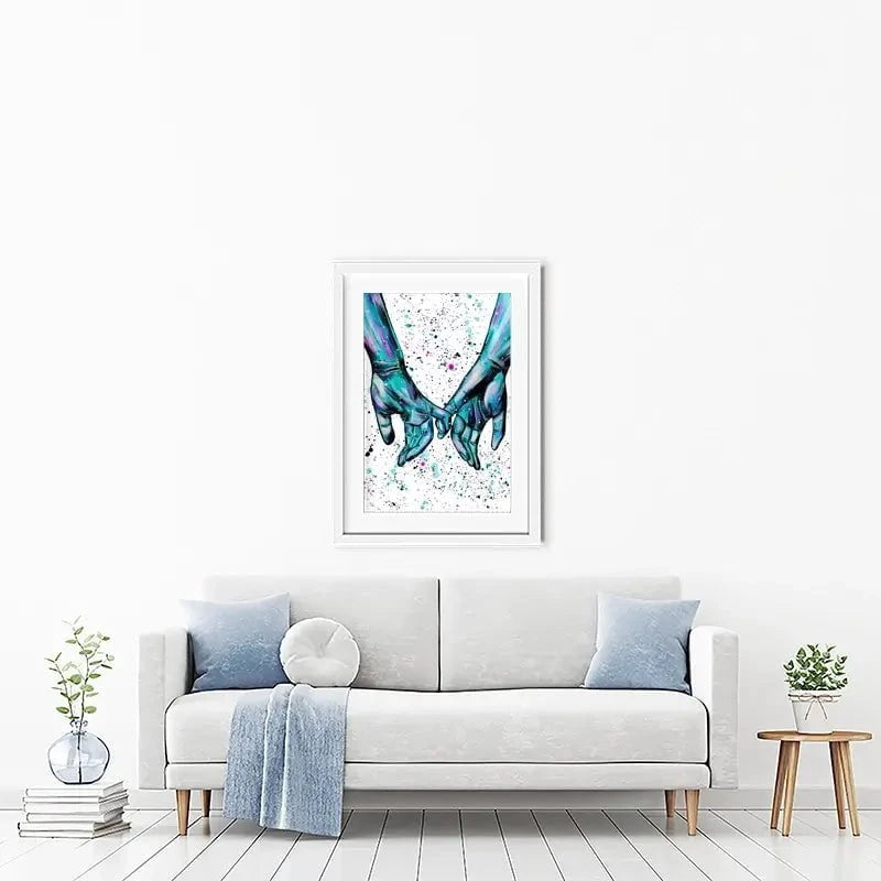 Pinky Promise Framed Art Print Pinky Promise Framed Art Print wall art product Emma LC Art