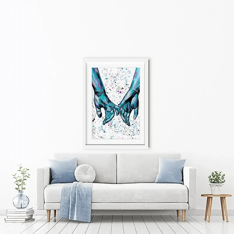 Pinky Promise Framed Art Print Pinky Promise Framed Art Print wall art product Emma LC Art
