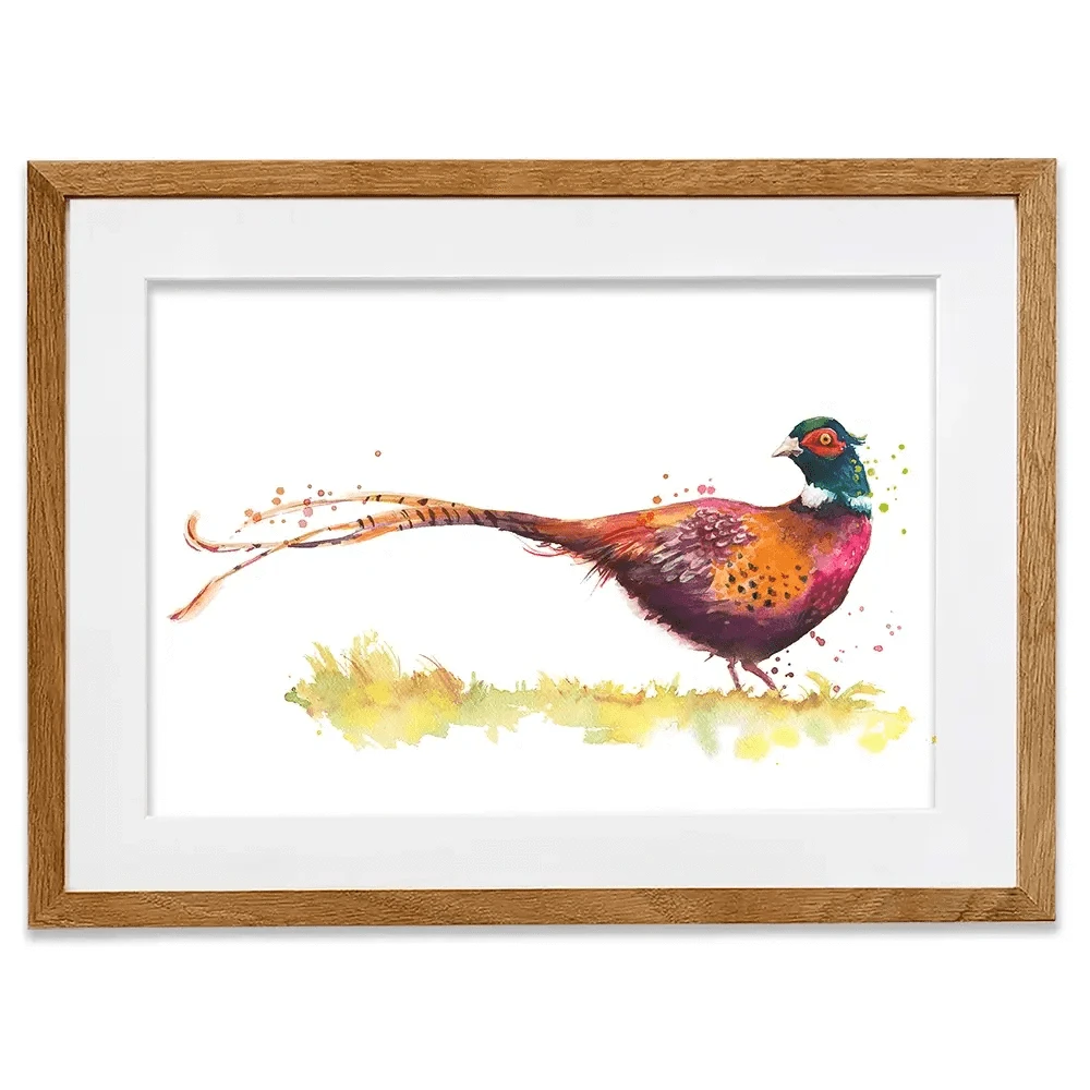 Pleasant Pheasant Framed Art Print Pleasant Pheasant Framed Art Print wall art product Kamieshkova / Shutterstock