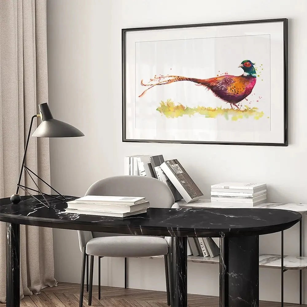 Pleasant Pheasant Framed Art Print Pleasant Pheasant Framed Art Print wall art product Kamieshkova / Shutterstock