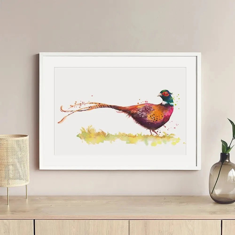 Pleasant Pheasant Framed Art Print Pleasant Pheasant Framed Art Print wall art product Kamieshkova / Shutterstock