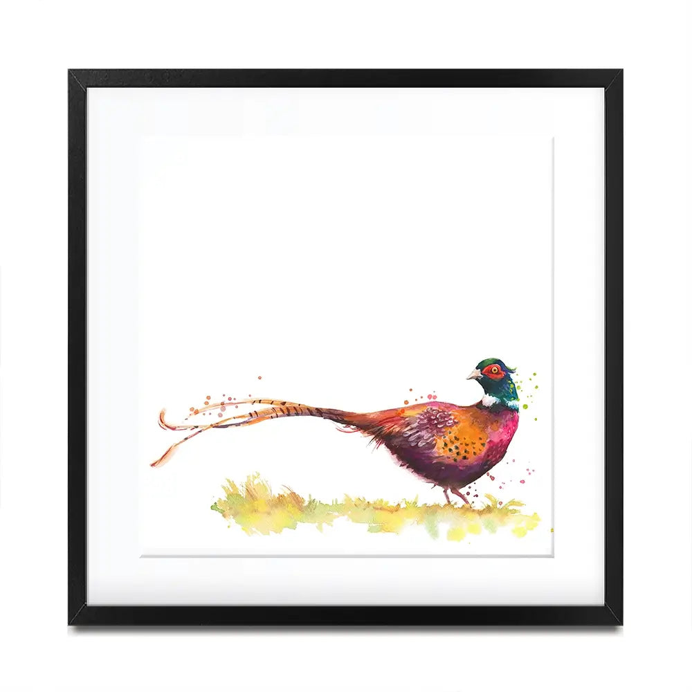 Pleasant Pheasant Square Framed Art Print Pleasant Pheasant Square Framed Art Print wall art product Kamieshkova / Shutterstock