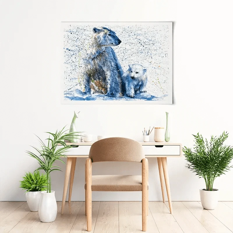 Polar Bear And Baby Art Print Polar Bear And Baby Art Print wall art product KOSTART / Shutterstock