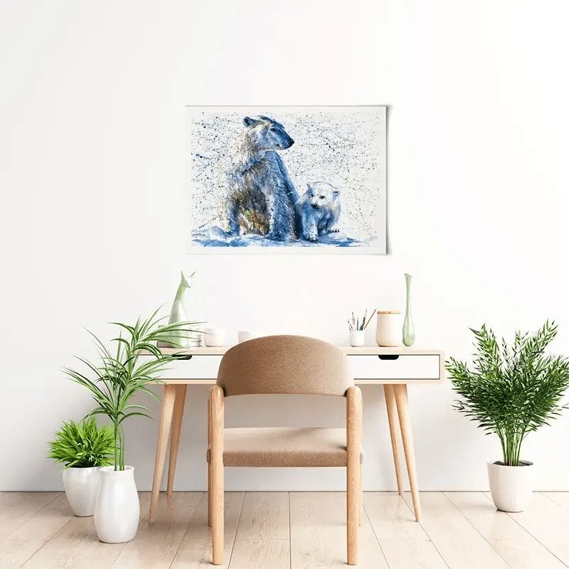 Polar Bear And Baby Art Print Polar Bear And Baby Art Print wall art product KOSTART / Shutterstock