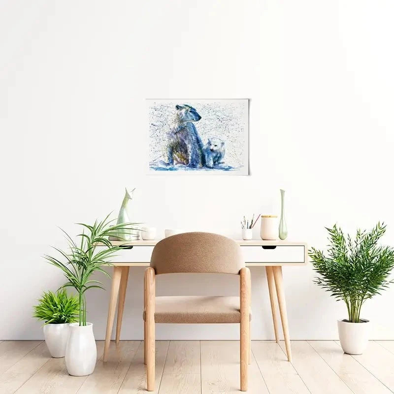Polar Bear And Baby Art Print Polar Bear And Baby Art Print wall art product KOSTART / Shutterstock