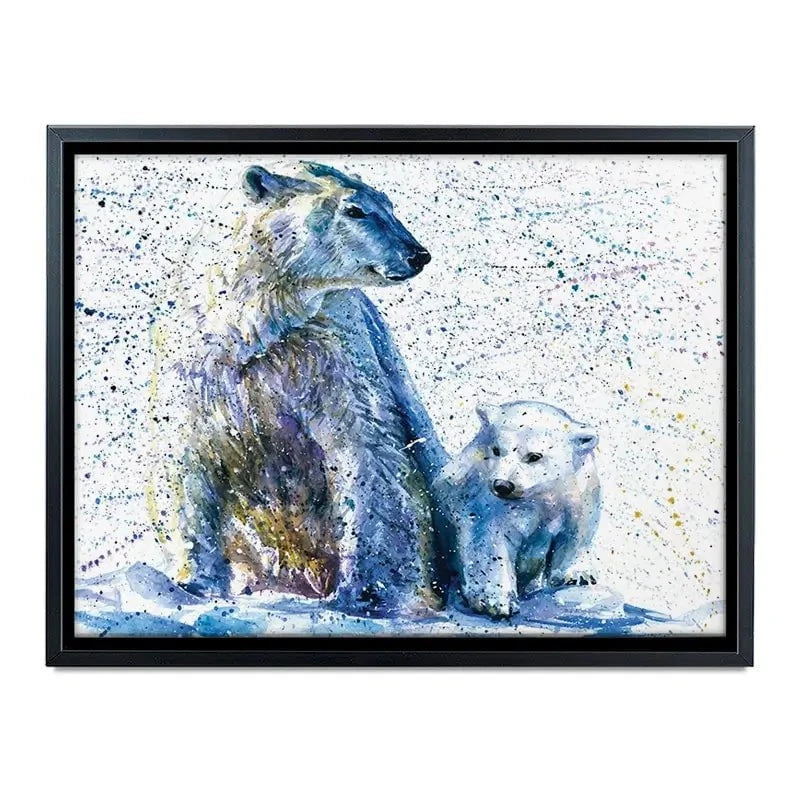 Polar Bear And Baby Canvas Print Polar Bear And Baby Canvas Print wall art product KOSTART / Shutterstock