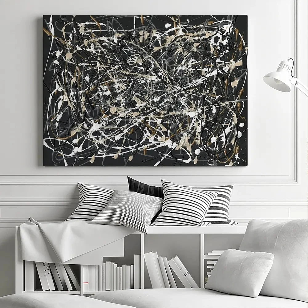 Pollack Homage Canvas Print Pollack Homage Canvas Print wall art product Michael Willett