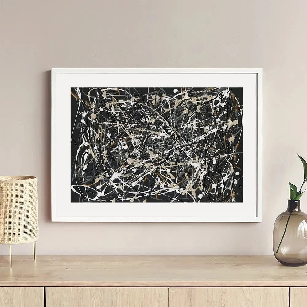 Pollack Homage Framed Art Print Pollack Homage Framed Art Print wall art product Michael Willett