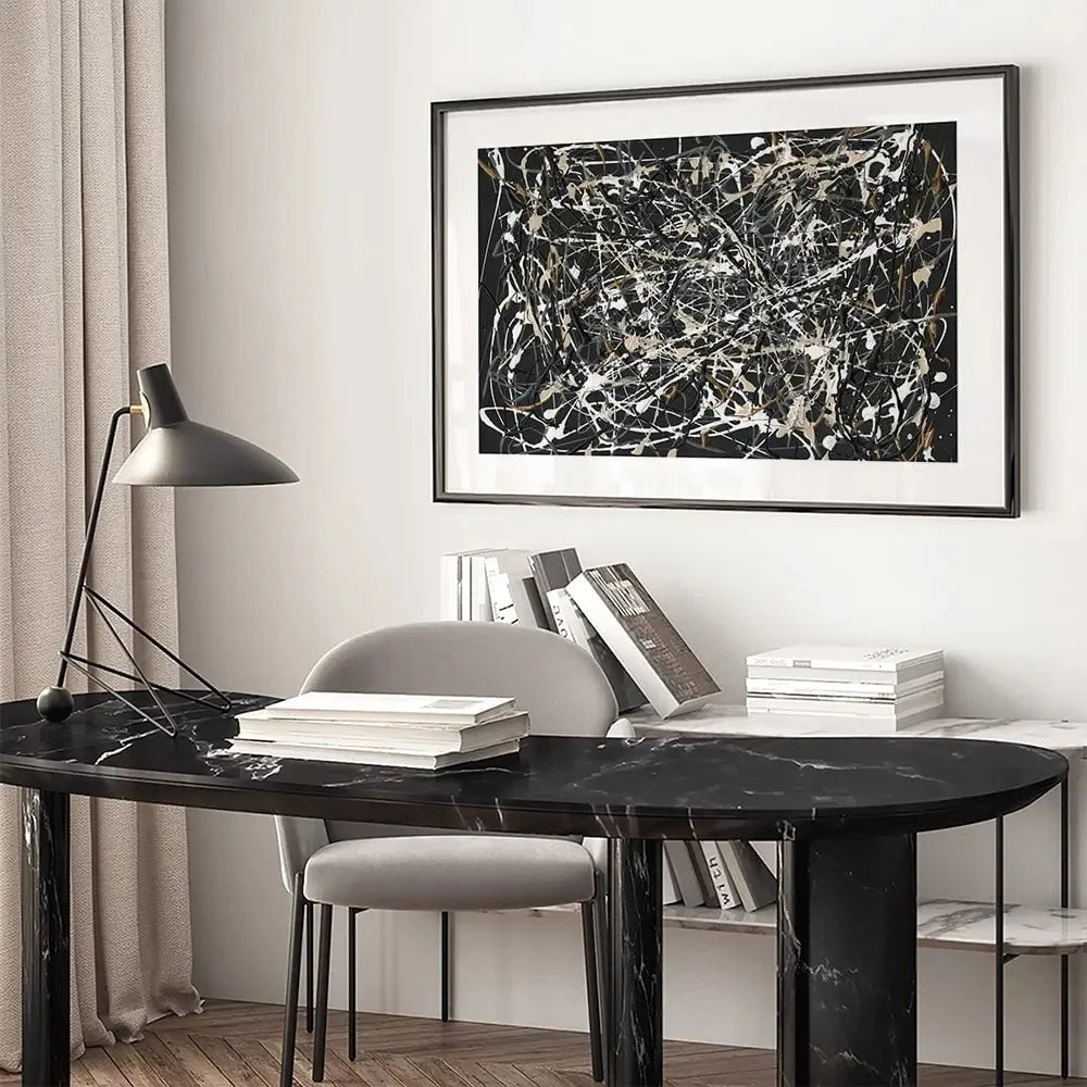 Pollack Homage Framed Art Print Pollack Homage Framed Art Print wall art product Michael Willett