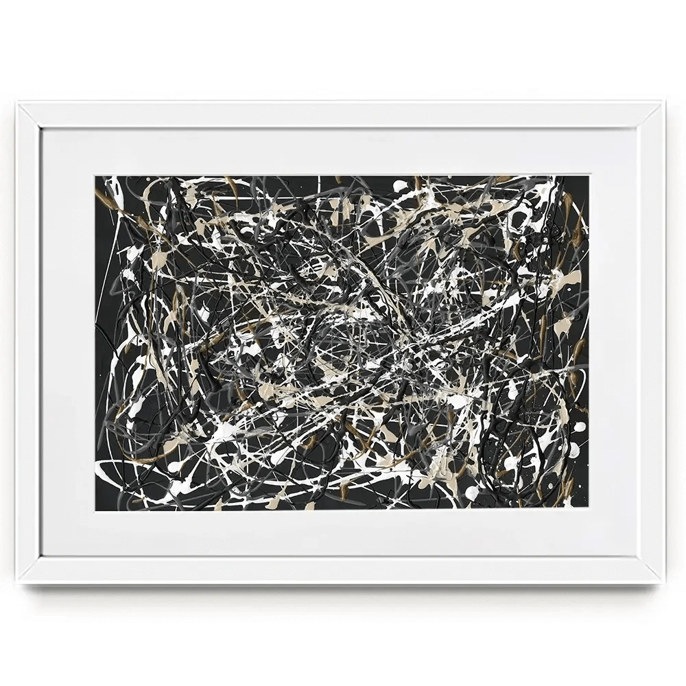 Pollack Homage Framed Art Print Pollack Homage Framed Art Print wall art product Michael Willett