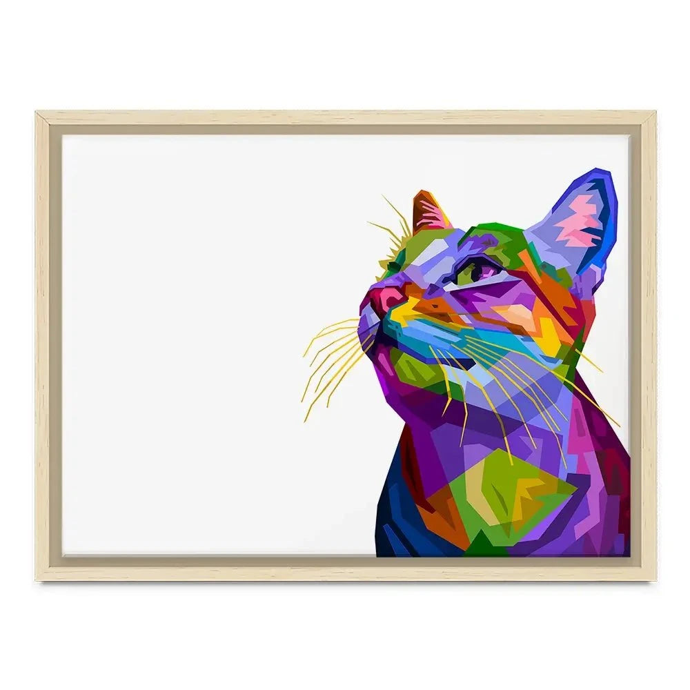 Pop Art Cat Canvas Print Pop Art Cat Canvas Print wall art product rainbow zoo / Shutterstock