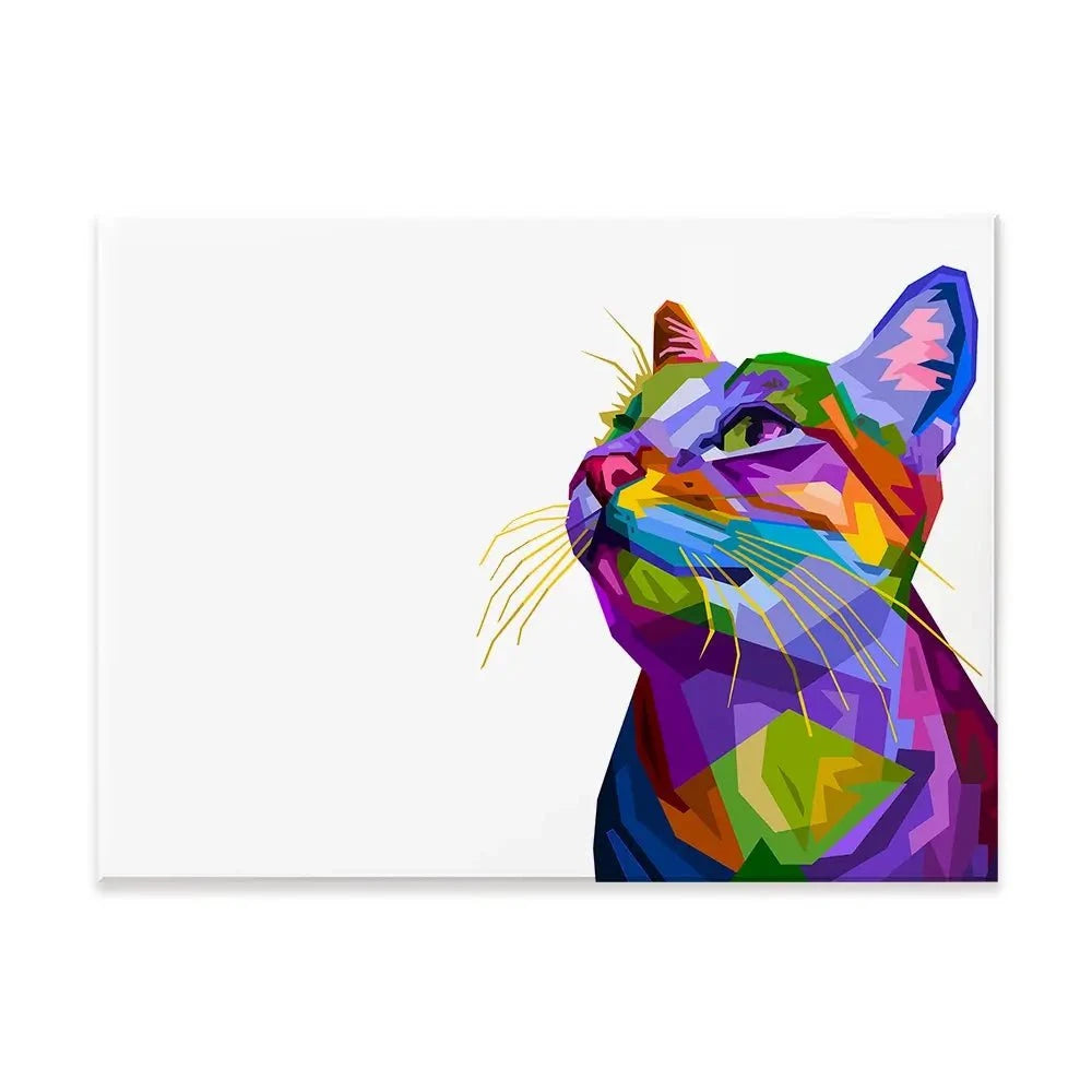 Pop Art Cat Canvas Print Pop Art Cat Canvas Print wall art product rainbow zoo / Shutterstock