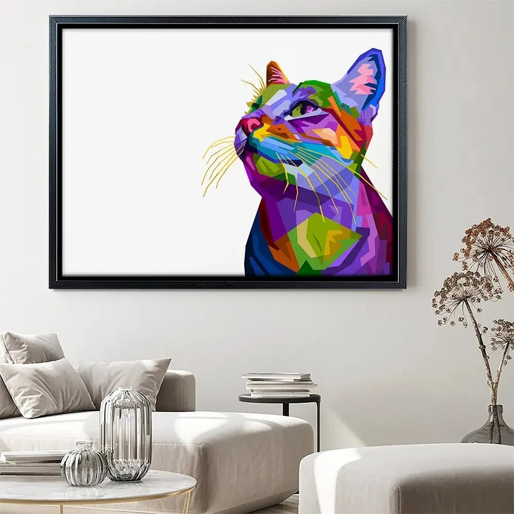 Pop Art Cat Canvas Print Pop Art Cat Canvas Print wall art product rainbow zoo / Shutterstock