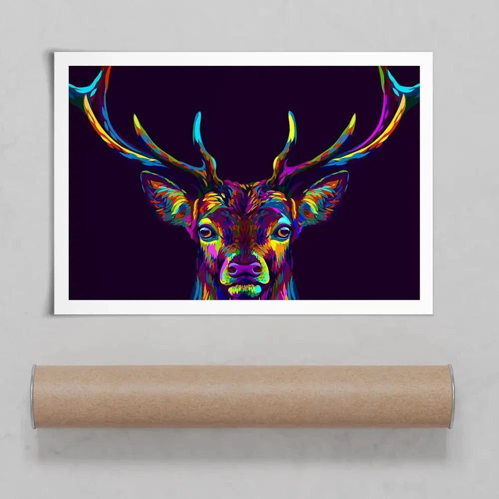 Pop Art Deer Art Print Pop Art Deer Art Print wall art product AnastasiaOsipova / Shutterstock