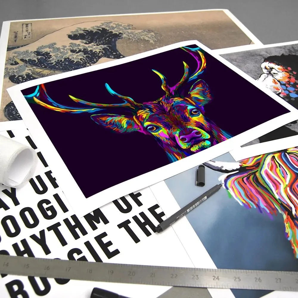 Pop Art Deer Art Print Pop Art Deer Art Print wall art product AnastasiaOsipova / Shutterstock