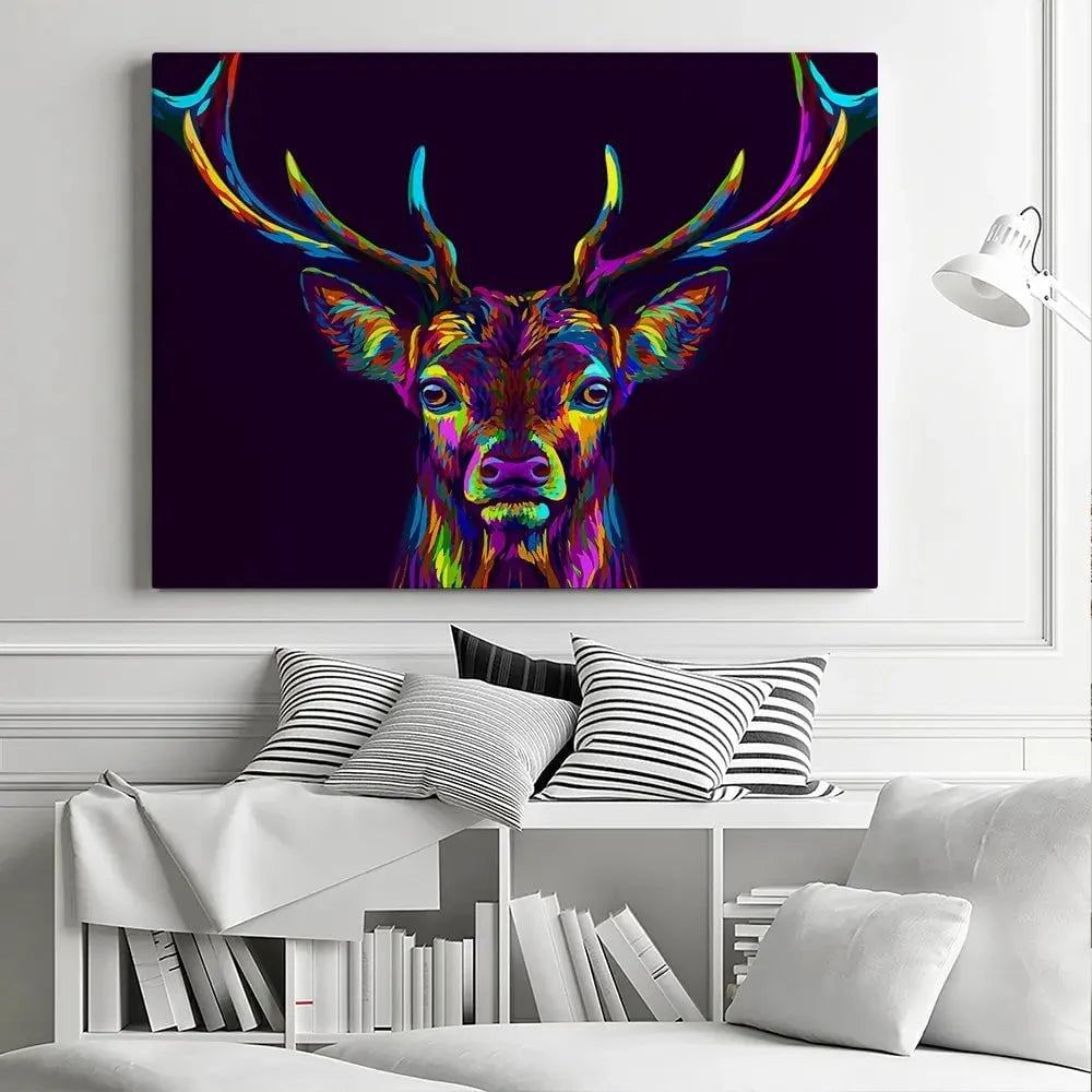 Pop Art Deer Canvas Print Pop Art Deer Canvas Print wall art product AnastasiaOsipova / Shutterstock