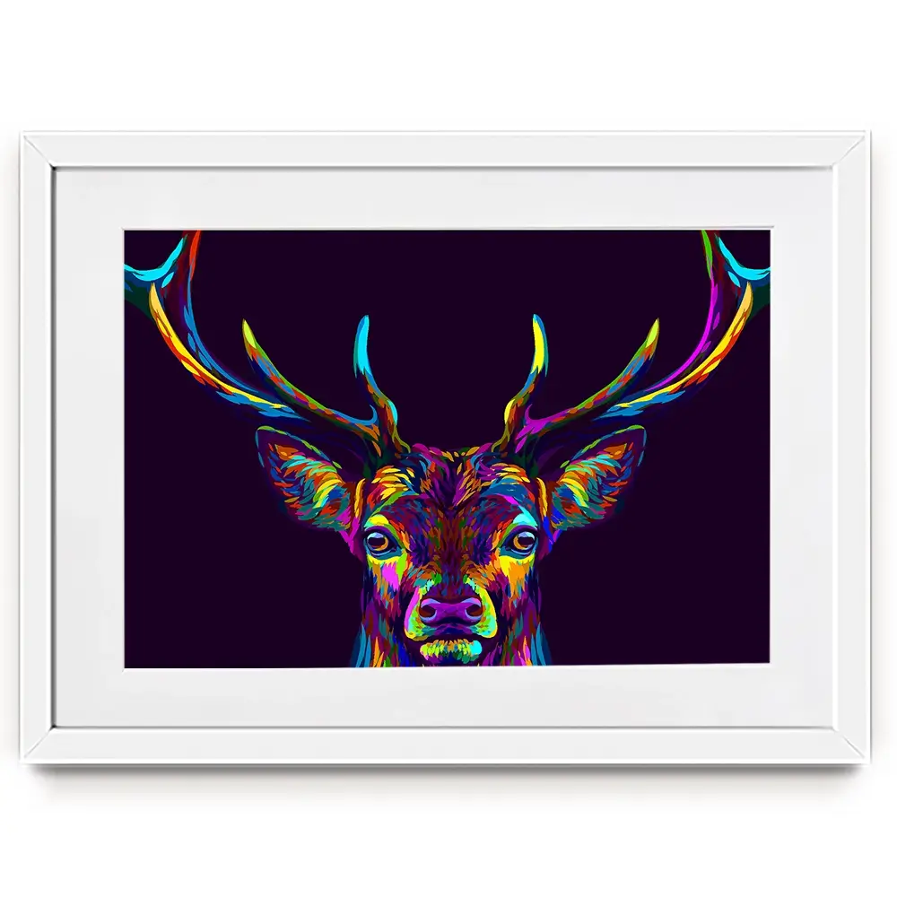 Pop Art Deer Framed Art Print Pop Art Deer Framed Art Print wall art product AnastasiaOsipova / Shutterstock