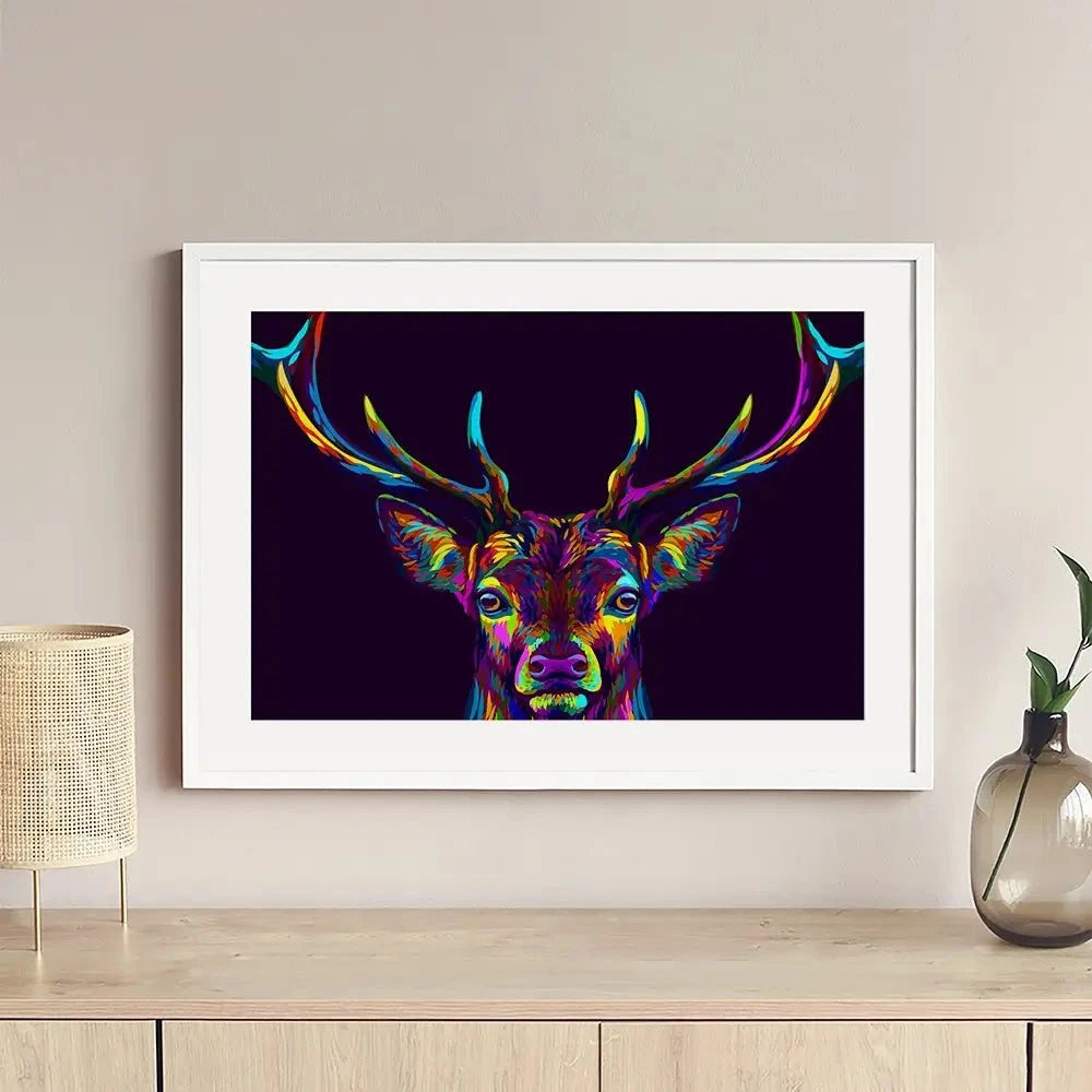 Pop Art Deer Framed Art Print Pop Art Deer Framed Art Print wall art product AnastasiaOsipova / Shutterstock