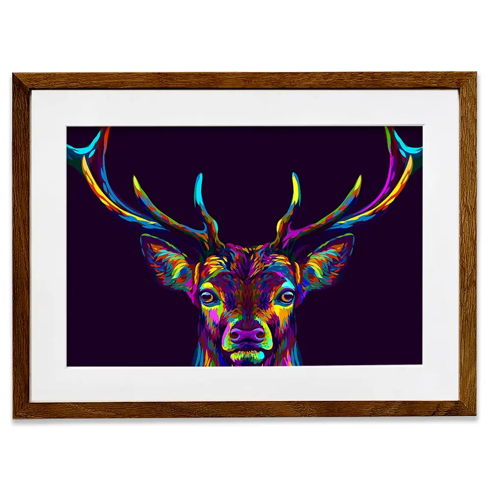Pop Art Deer Framed Art Print Pop Art Deer Framed Art Print wall art product AnastasiaOsipova / Shutterstock