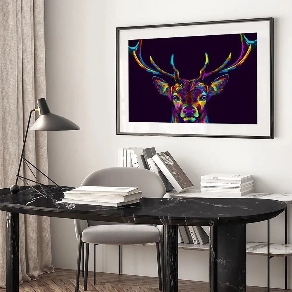 Pop Art Deer Framed Art Print Pop Art Deer Framed Art Print wall art product AnastasiaOsipova / Shutterstock