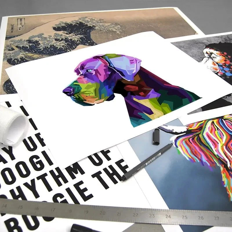 Pop Art Great Dane Art Print Pop Art Great Dane Art Print wall art product rainbow zoo / Shutterstock