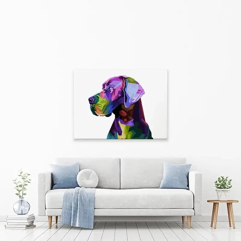 Pop Art Great Dane Canvas Print Pop Art Great Dane Canvas Print wall art product rainbow zoo / Shutterstock