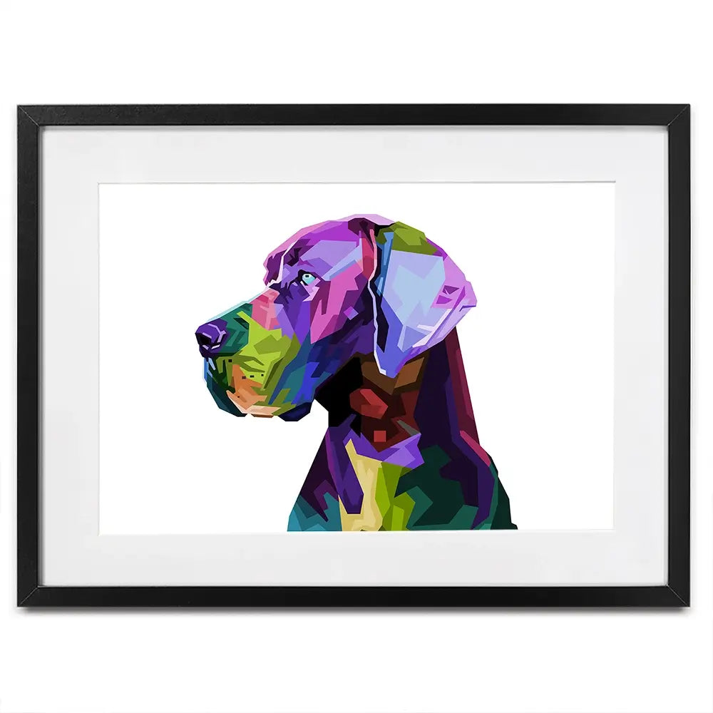 Pop Art Great Dane Framed Art Print Pop Art Great Dane Framed Art Print wall art product rainbow zoo / Shutterstock