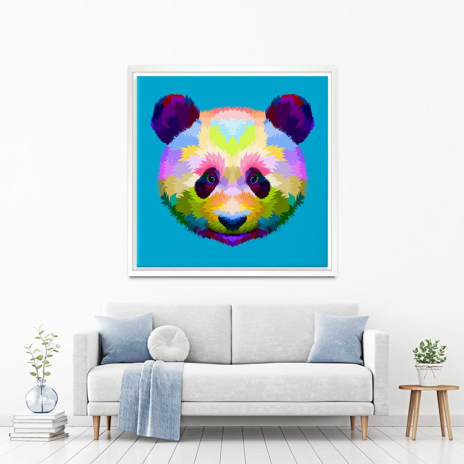 Pop Art Panda Canvas Print wall art product rainbow zoo / Shutterstock