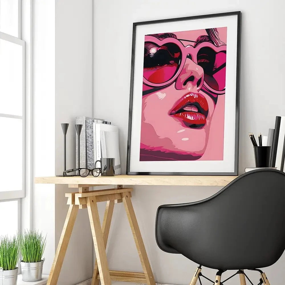 Pop Of Pink Framed Art Print Pop Of Pink Framed Art Print wall art product Art Print Shop