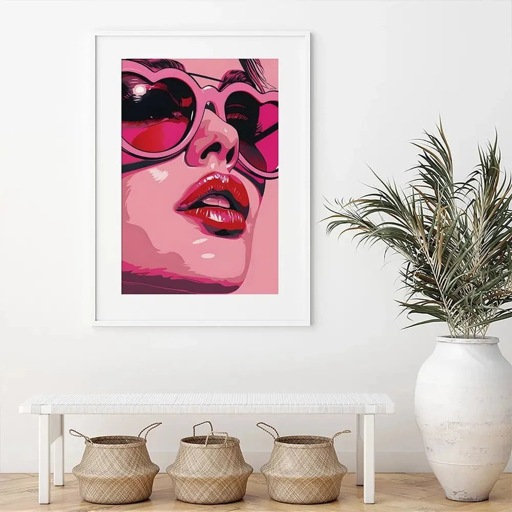 Pop Of Pink Framed Art Print Pop Of Pink Framed Art Print wall art product Art Print Shop