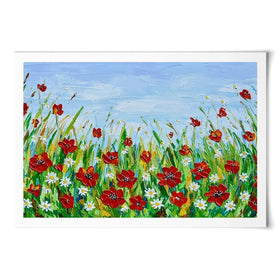 Poppies And Daisies Art Print Poppies And Daisies Art Print wall art product Olga Tkachyk