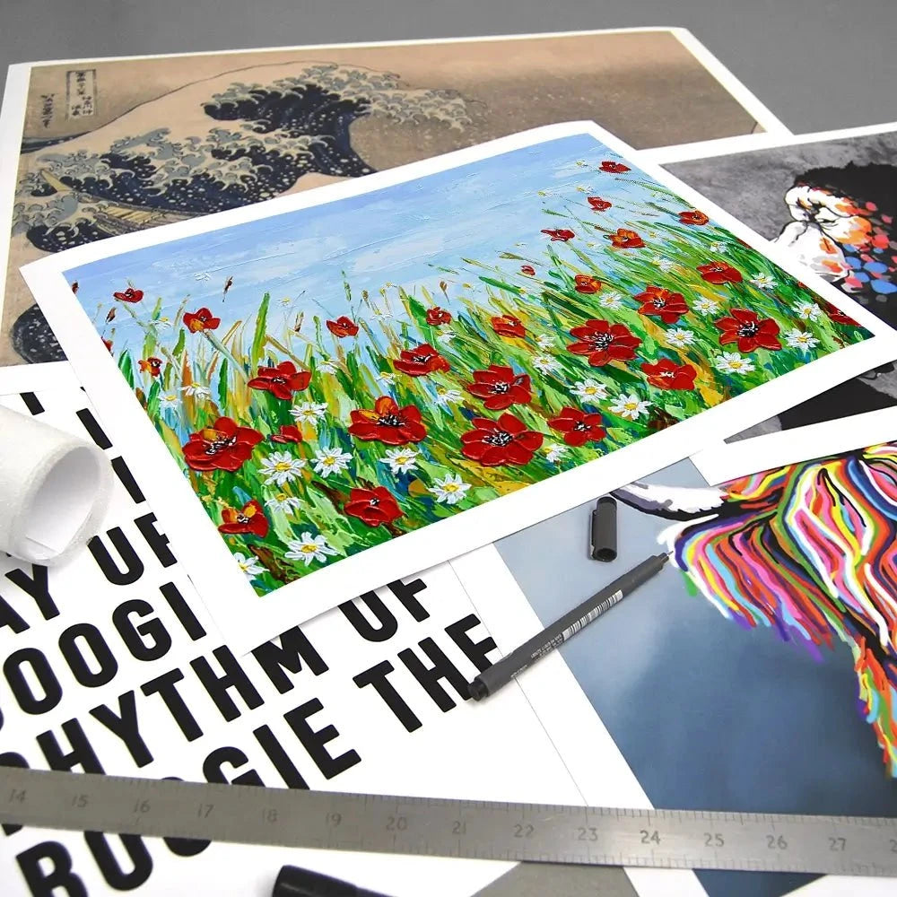 Poppies And Daisies Art Print Poppies And Daisies Art Print wall art product Olga Tkachyk