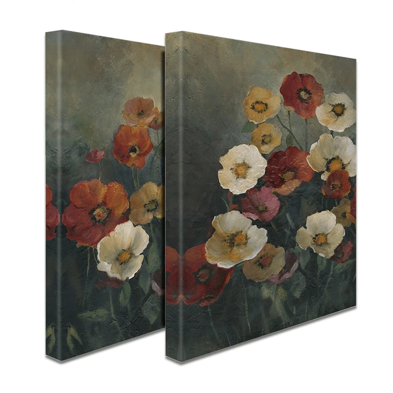 Poppies At Dawn Duo Canvas Print Poppies At Dawn Duo Canvas Print wall art product Carol Robinson