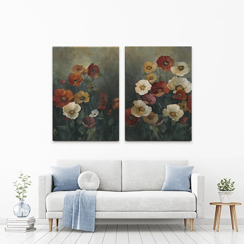 Poppies At Dawn Duo Canvas Print Poppies At Dawn Duo Canvas Print wall art product Carol Robinson