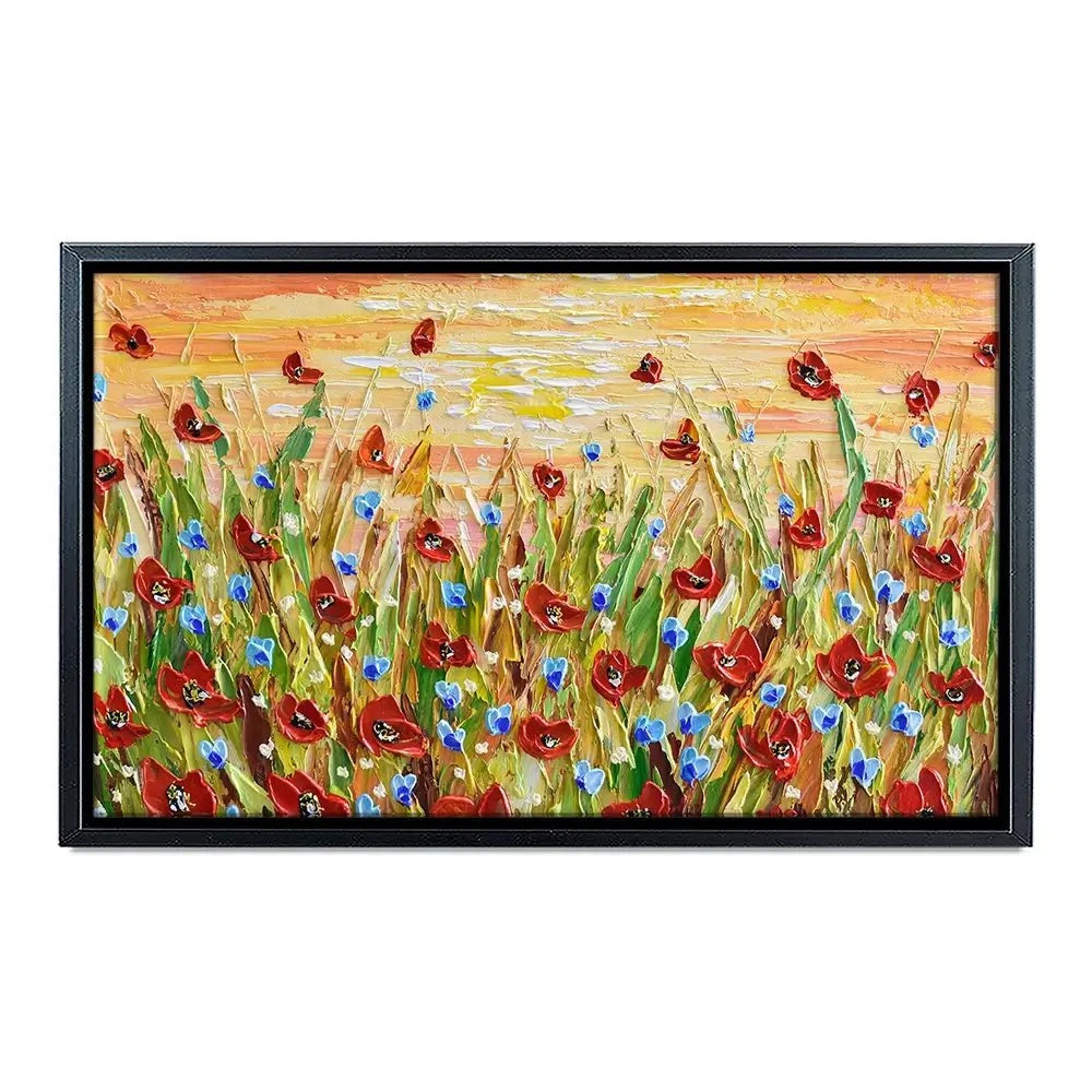 Poppies At Sunset Canvas Print Poppies At Sunset Canvas Print wall art product Olga Tkachyk
