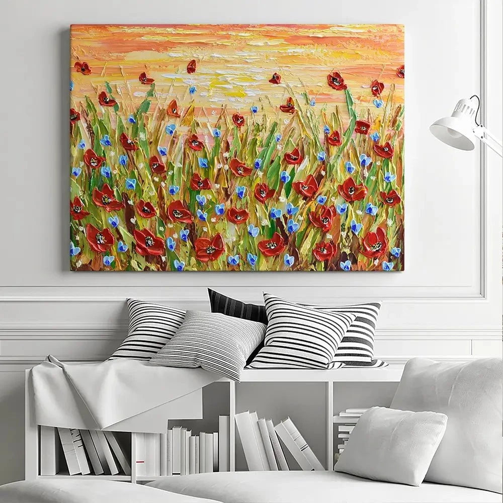 Poppies At Sunset Canvas Print Poppies At Sunset Canvas Print wall art product Olga Tkachyk