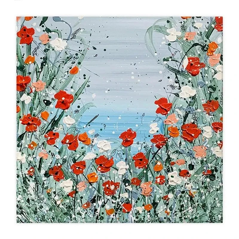 Poppies By The Sea Canvas Print Poppies By The Sea Canvas Print wall art product Charlotte Anna Reed