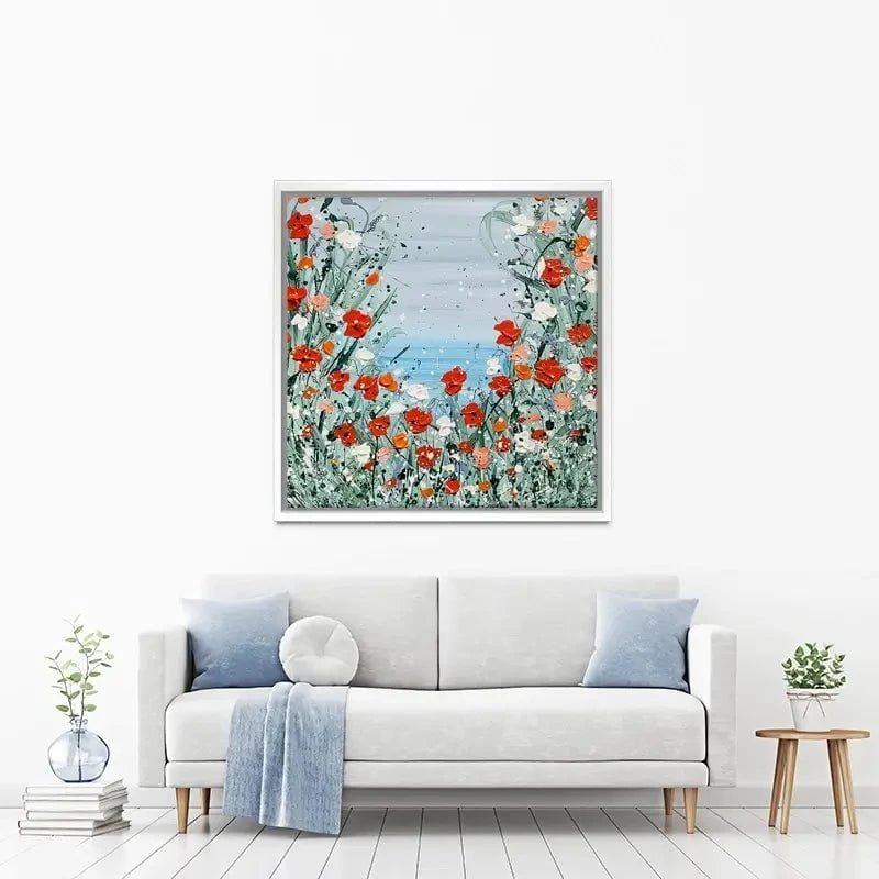 Poppies By The Sea Canvas Print Poppies By The Sea Canvas Print wall art product Charlotte Anna Reed