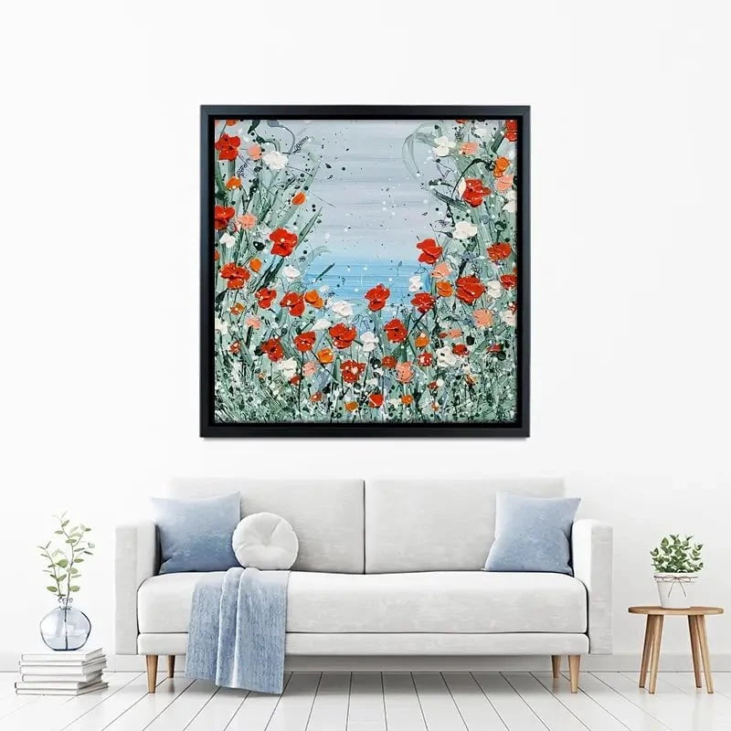 Poppies By The Sea Canvas Print Poppies By The Sea Canvas Print wall art product Charlotte Anna Reed