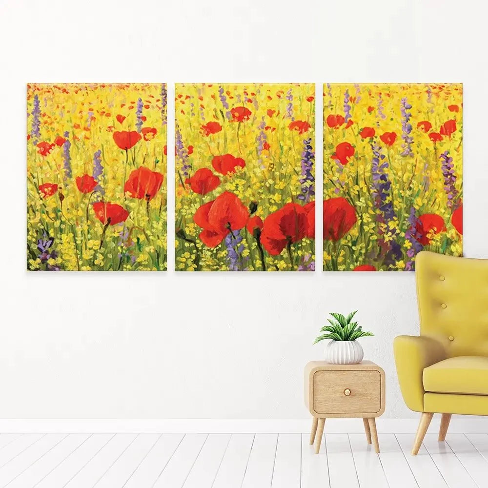 Poppies Oil Painting Trio Canvas Print Poppies Oil Painting Trio Canvas Print wall art product Kiril Stanchev / Shutterstock