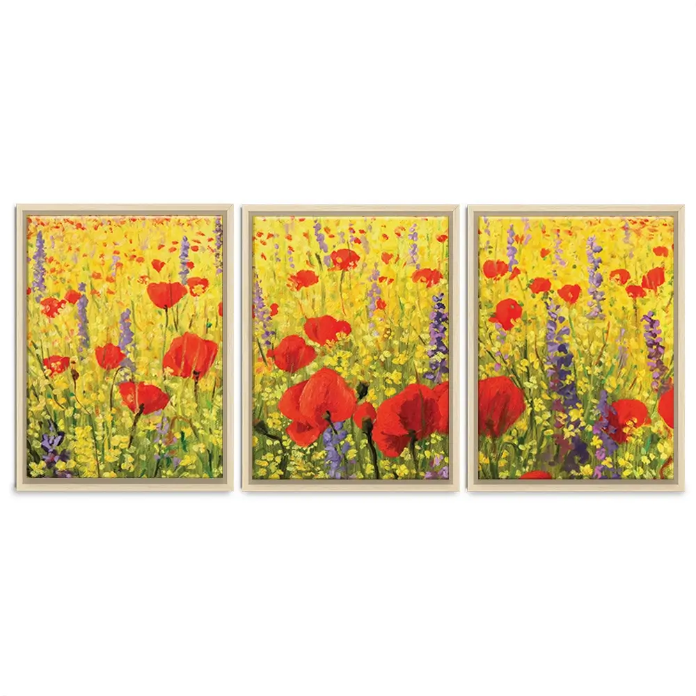 Poppies Oil Painting Trio Canvas Print Poppies Oil Painting Trio Canvas Print wall art product Kiril Stanchev / Shutterstock