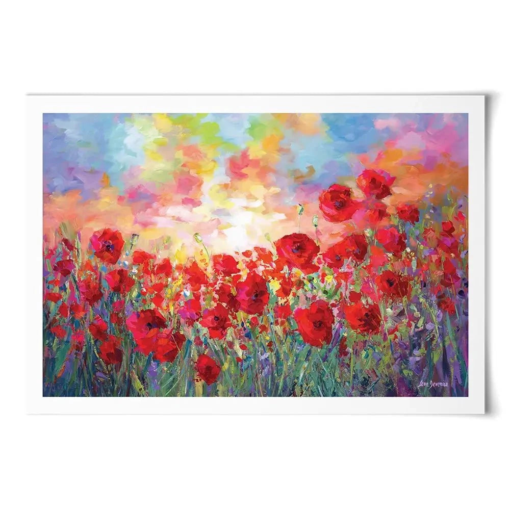 Poppy Flower Field Art Print Poppy Flower Field Art Print wall art product Leon Devenice