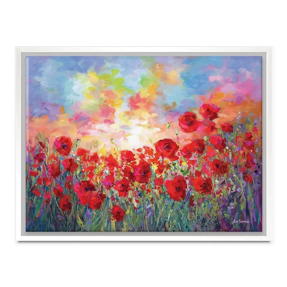 Poppy Flower Field Canvas Print Poppy Flower Field Canvas Print wall art product Leon Devenice