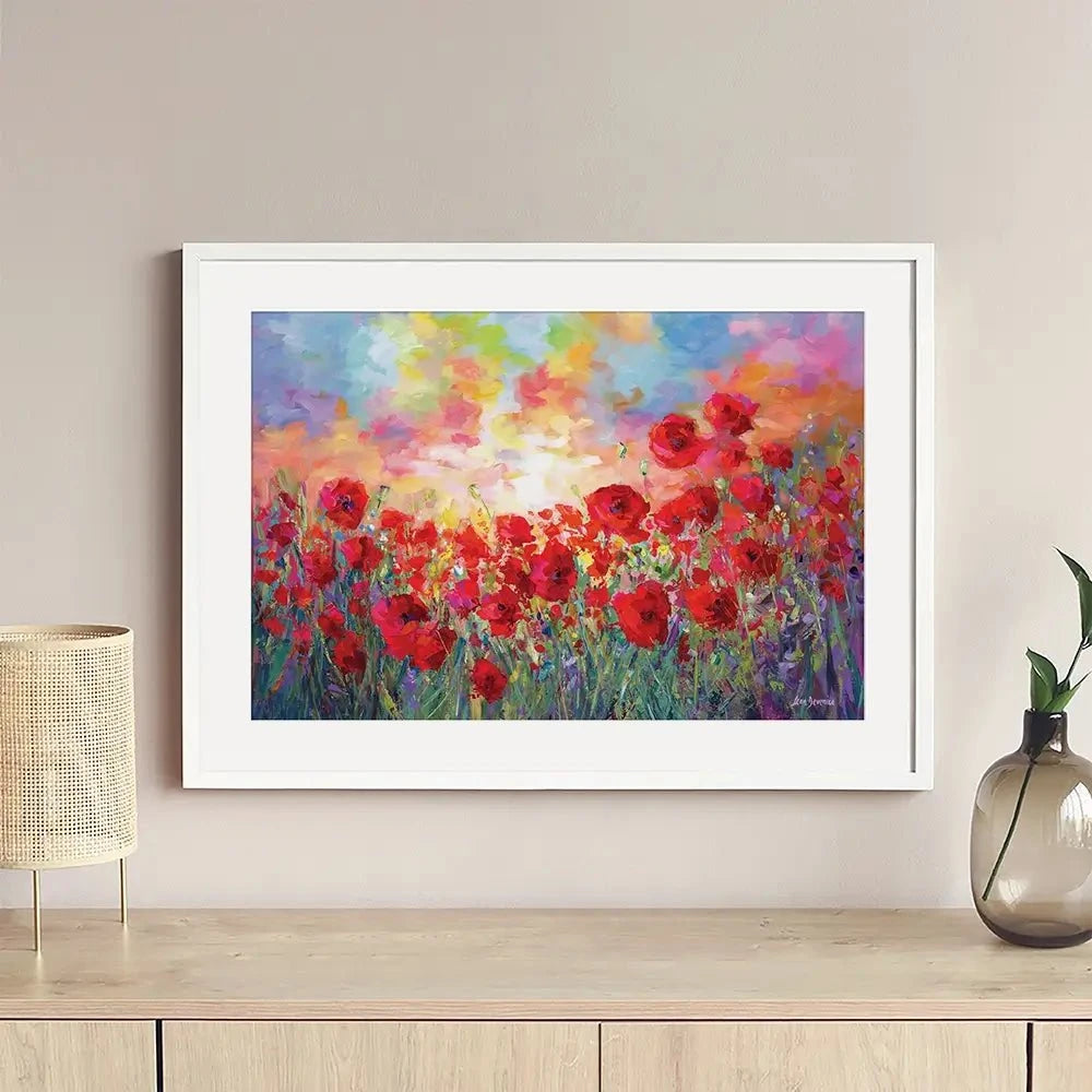 Poppy Flower Field Framed Art Print Poppy Flower Field Framed Art Print wall art product Leon Devenice