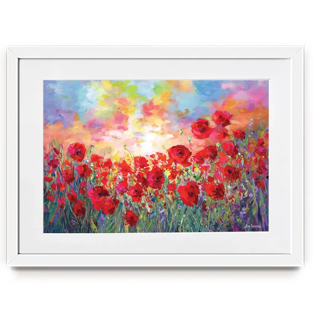 Poppy Flower Field Framed Art Print Poppy Flower Field Framed Art Print wall art product Leon Devenice